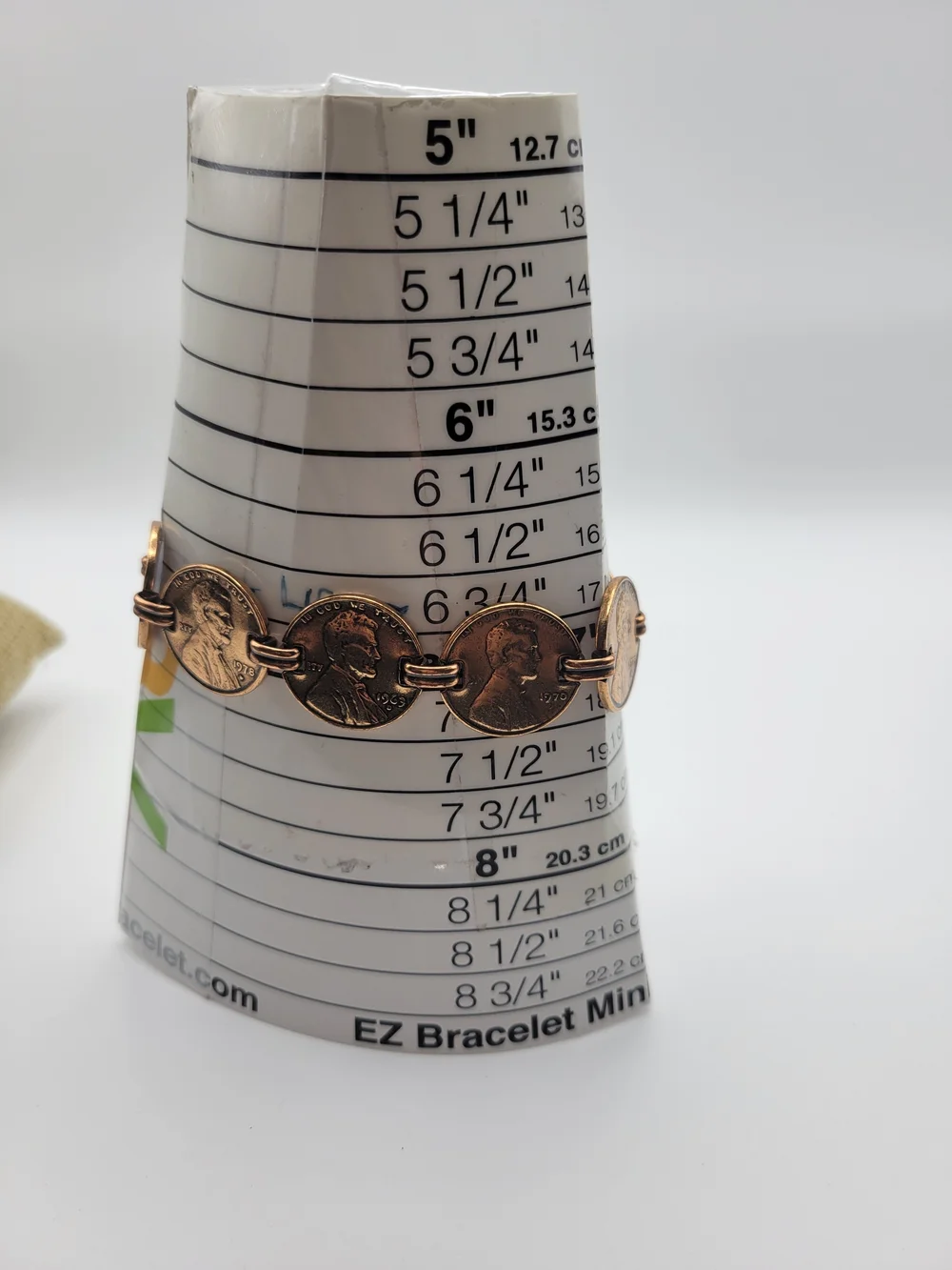 Vintage-Inspired Copper Penny Link Bracelet - Women's Jewelry